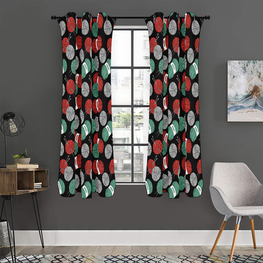 Crochet Yarn Pattern Print Curtain