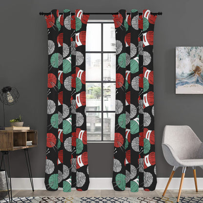 Crochet Yarn Pattern Print Curtain