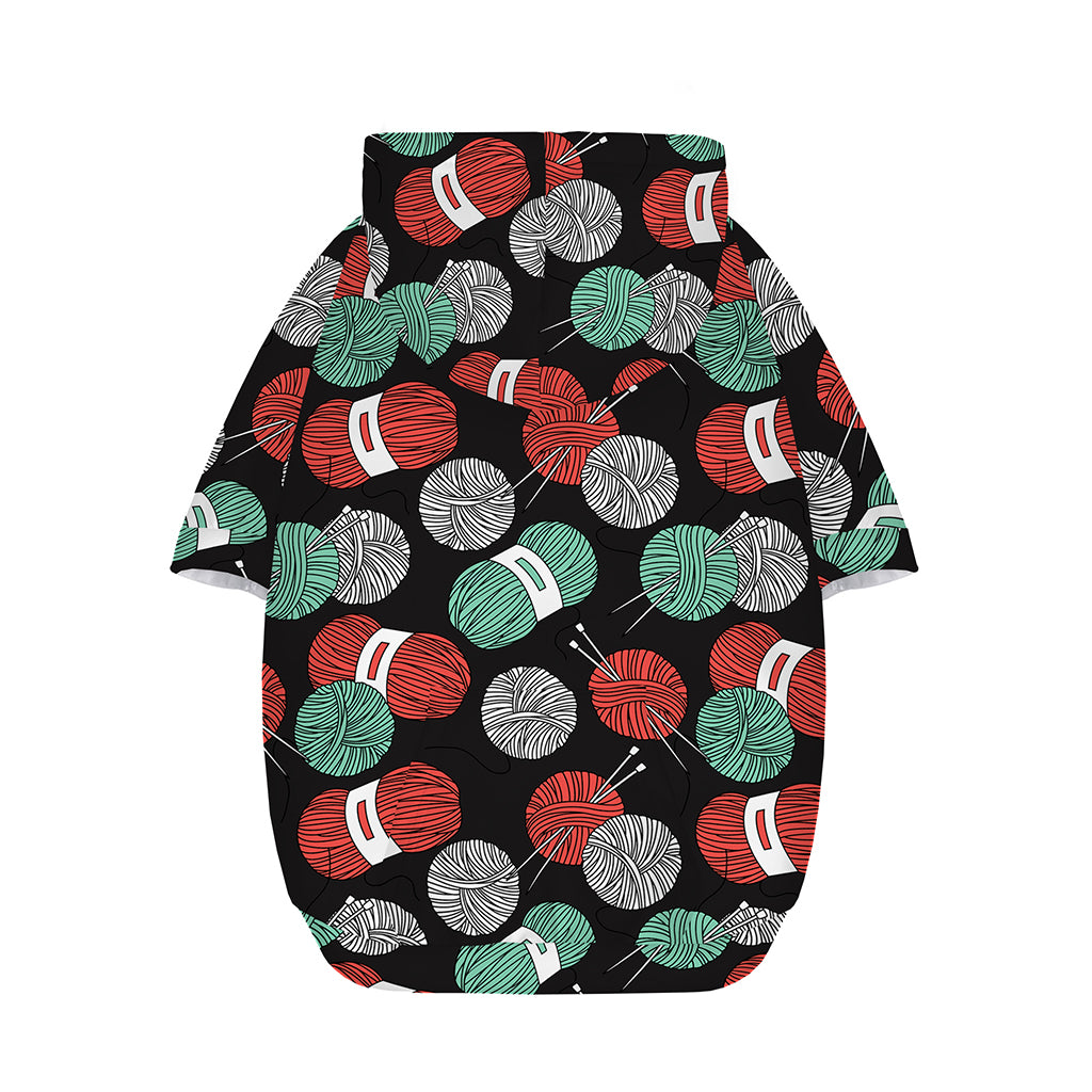 Crochet Yarn Pattern Print Dog Zip Up Hoodie