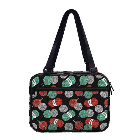 Crochet Yarn Pattern Print Double Strap Bible Bag