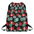 Crochet Yarn Pattern Print Drawstring Backpack