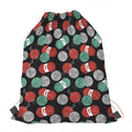 Crochet Yarn Pattern Print Drawstring Bag