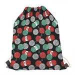 Crochet Yarn Pattern Print Drawstring Bag