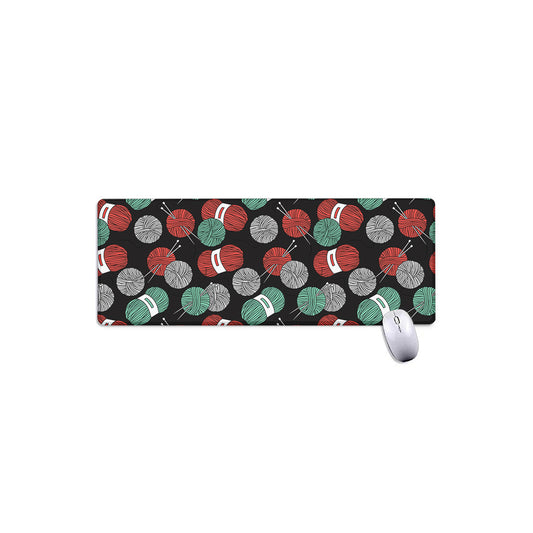 Crochet Yarn Pattern Print Extended Mouse Pad