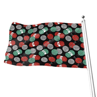 Crochet Yarn Pattern Print Flag