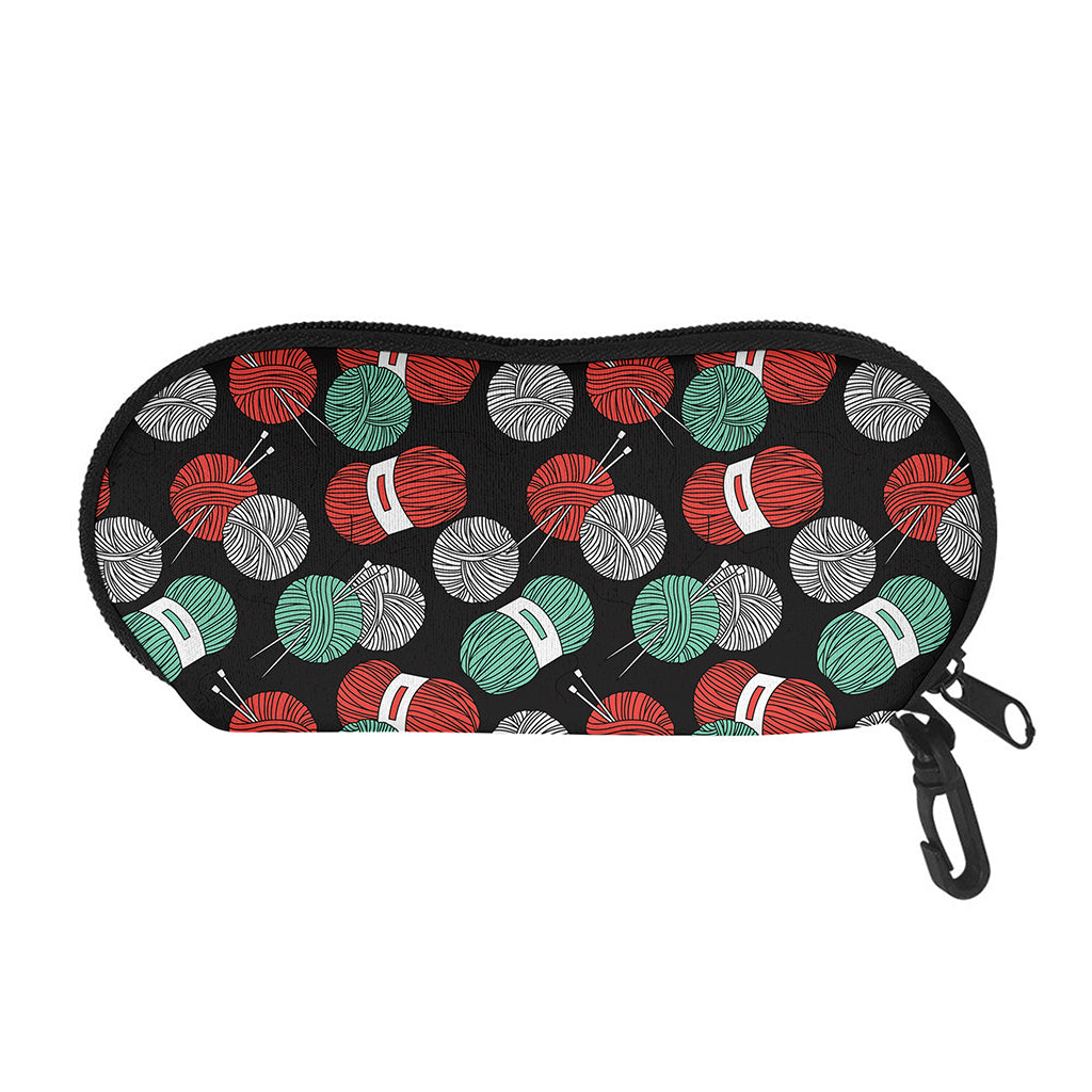 Crochet Yarn Pattern Print Glasses Case