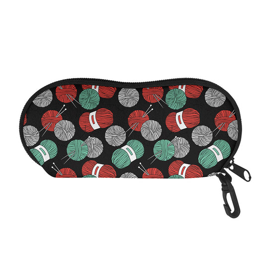 Crochet Yarn Pattern Print Glasses Case