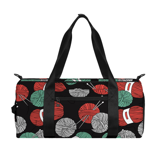 Crochet Yarn Pattern Print Gym Bag