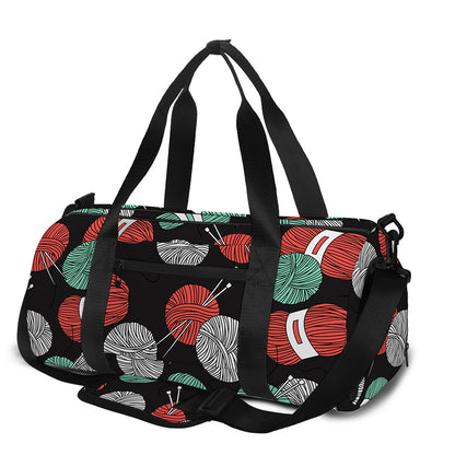 Crochet Yarn Pattern Print Gym Bag