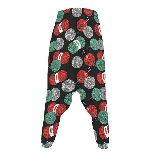 Crochet Yarn Pattern Print Hammer Pants