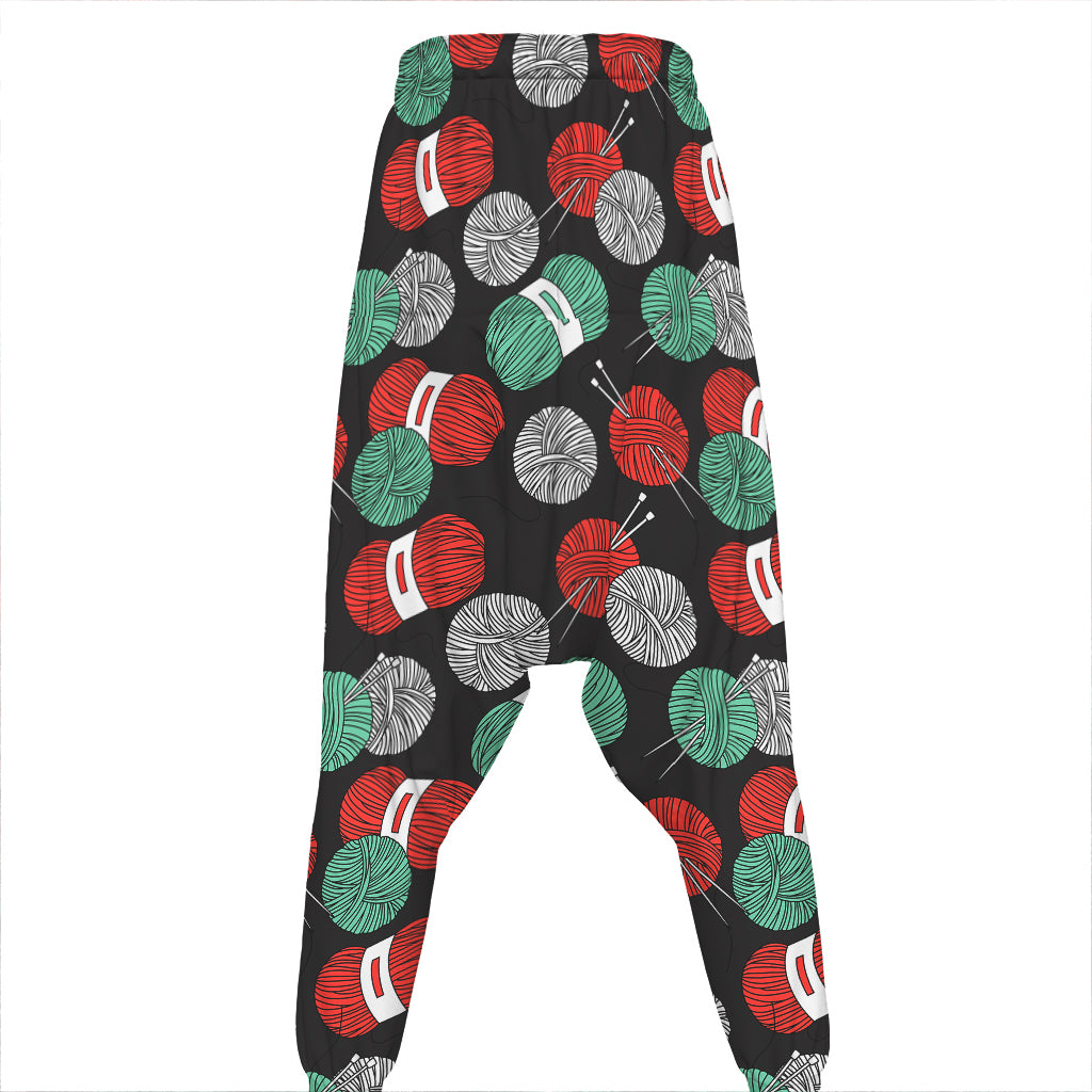 Crochet Yarn Pattern Print Hammer Pants