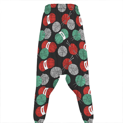 Crochet Yarn Pattern Print Hammer Pants