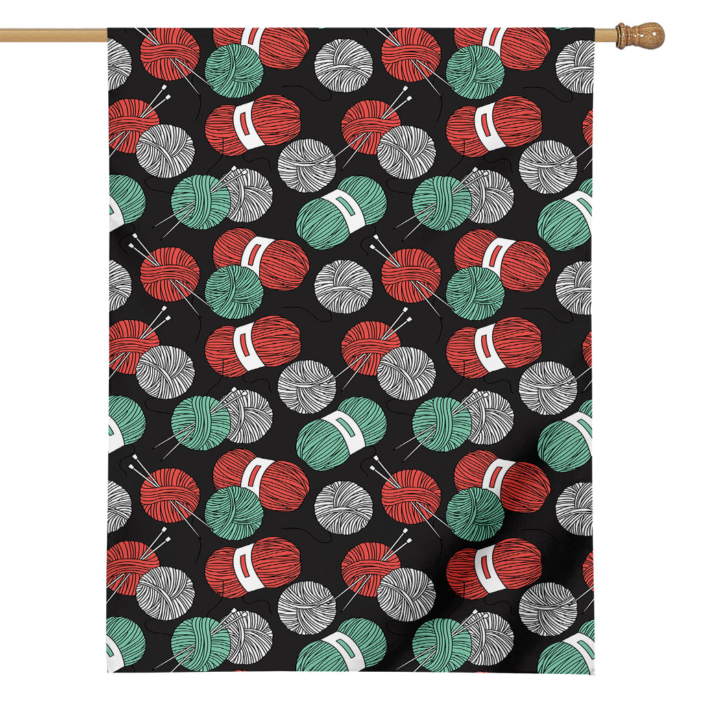 Crochet Yarn Pattern Print House Flag