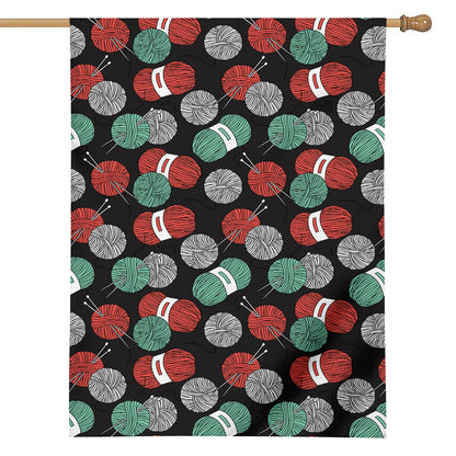 Crochet Yarn Pattern Print House Flag