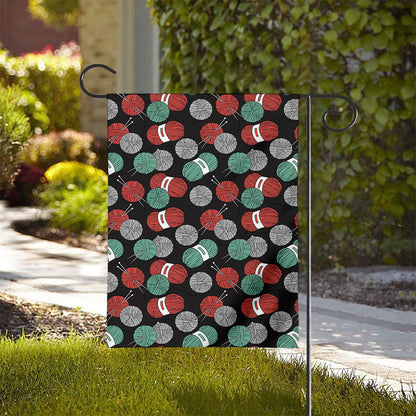 Crochet Yarn Pattern Print House Flag