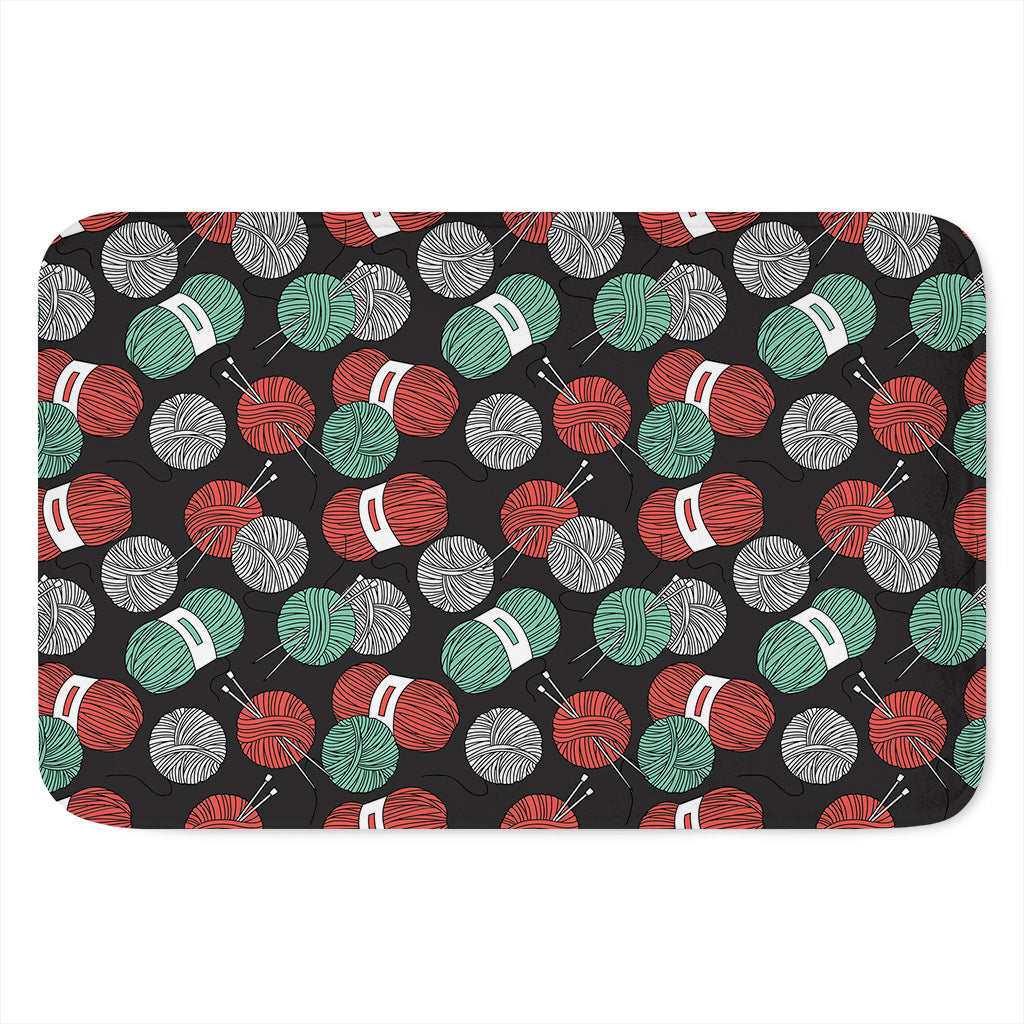 Crochet Yarn Pattern Print Indoor Door Mat
