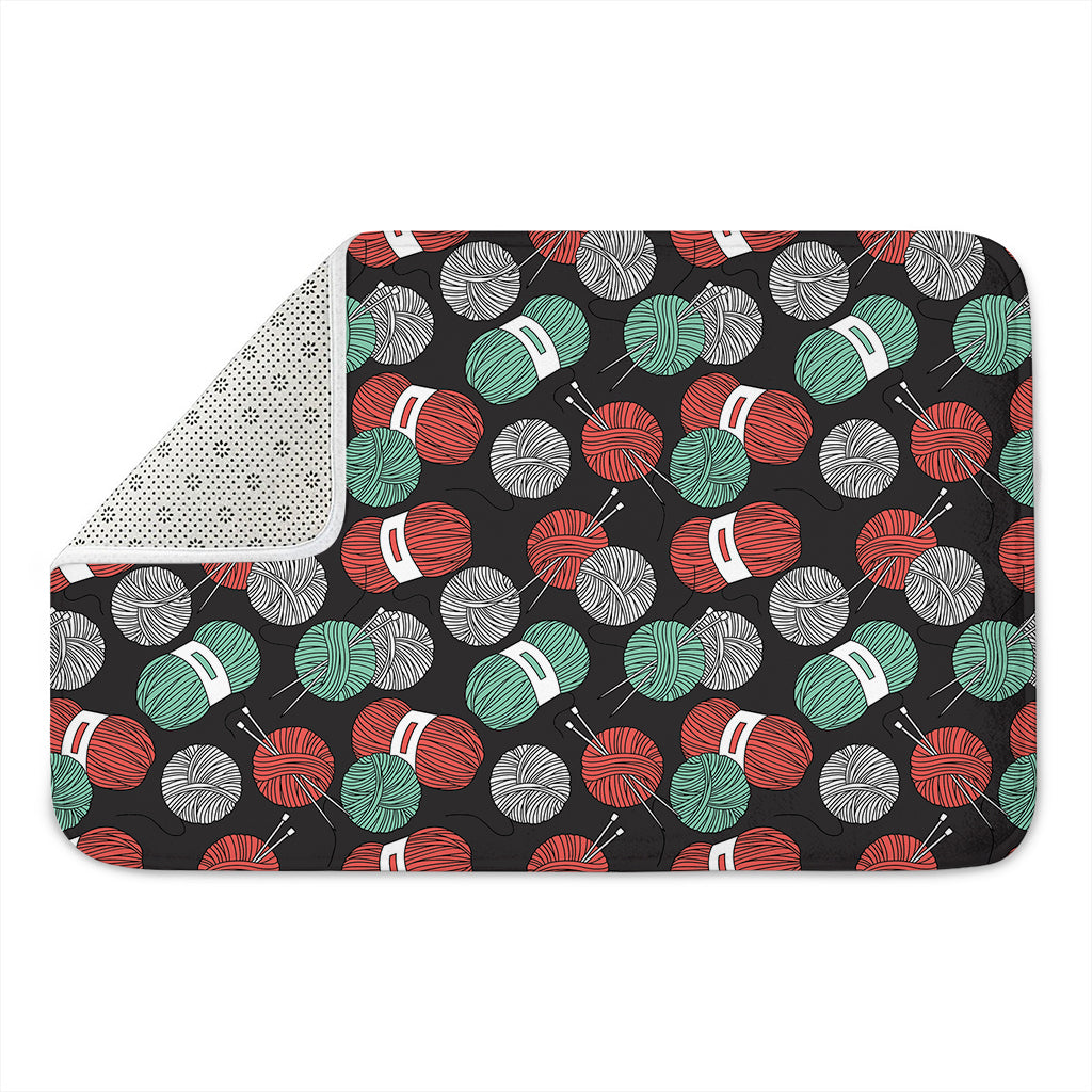 Crochet Yarn Pattern Print Indoor Door Mat