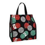 Crochet Yarn Pattern Print Insulated Lunch Tote