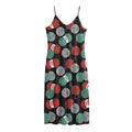 Crochet Yarn Pattern Print Jersey Midi Cami Dress