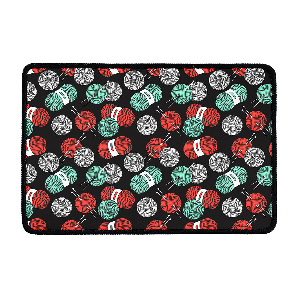 Crochet Yarn Pattern Print Kitchen Mat