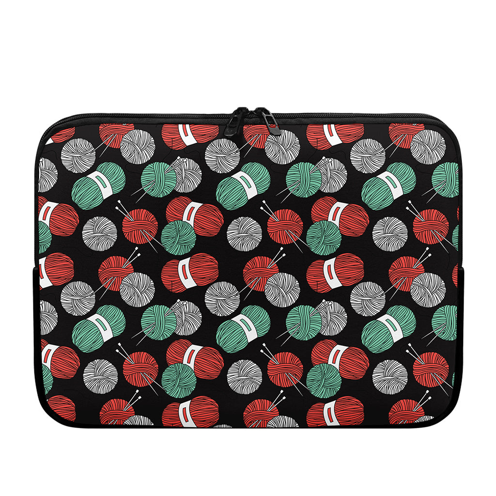 Crochet Yarn Pattern Print Laptop Sleeve