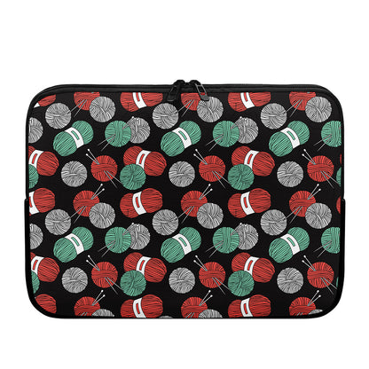 Crochet Yarn Pattern Print Laptop Sleeve