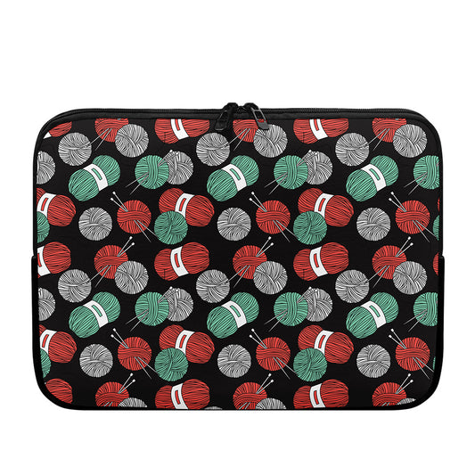 Crochet Yarn Pattern Print Laptop Sleeve