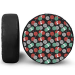 Crochet Yarn Pattern Print Leather Spare Tire Cover