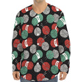 Crochet Yarn Pattern Print Long Sleeve Baseball Jersey