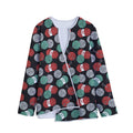 Crochet Yarn Pattern Print Long Sleeve Short Coat