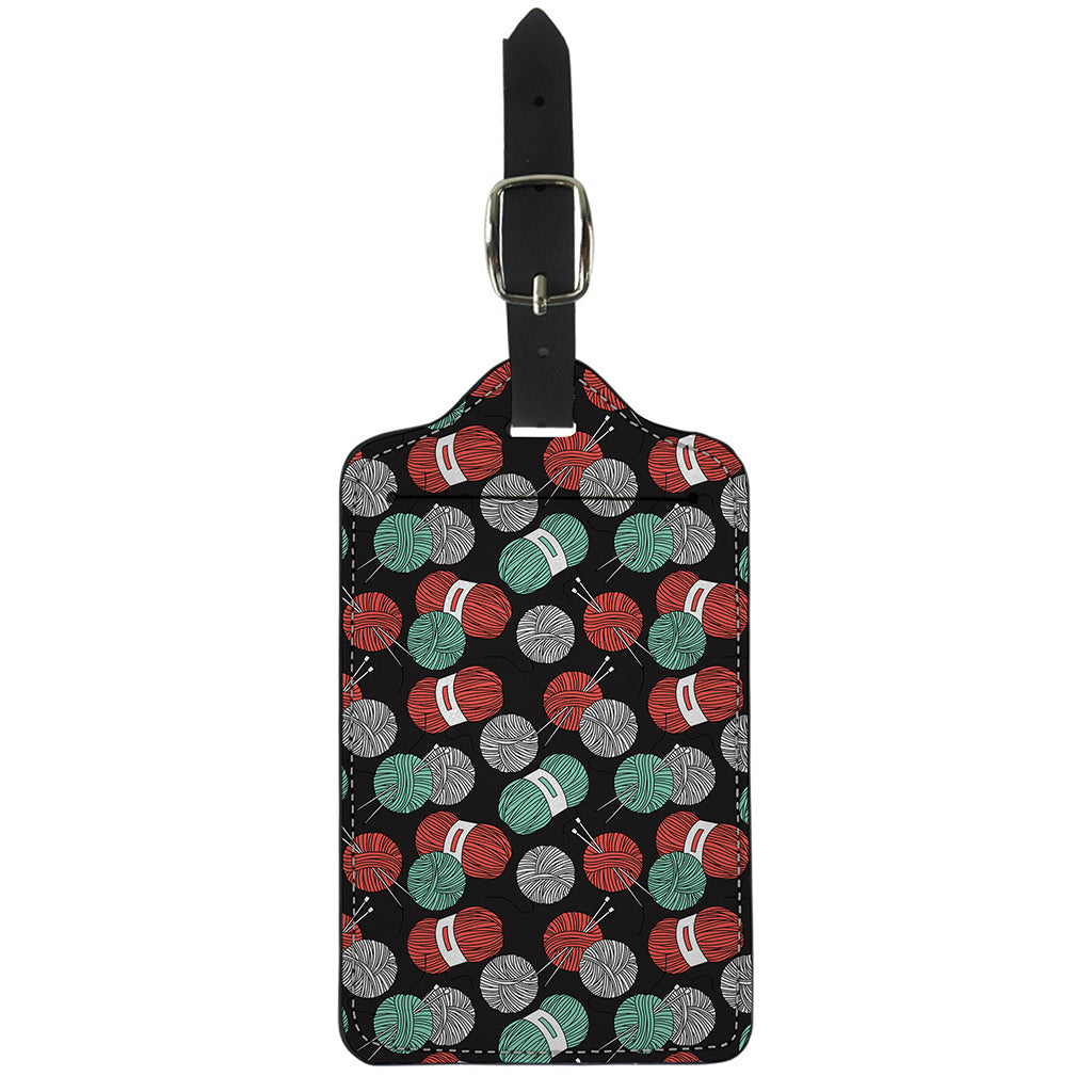Crochet Yarn Pattern Print Luggage Tag