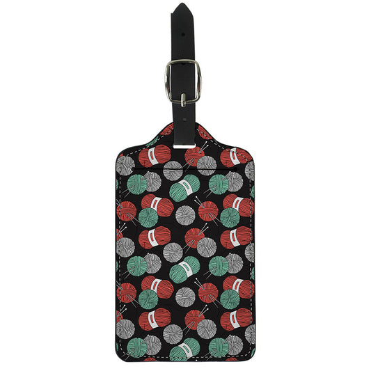 Crochet Yarn Pattern Print Luggage Tag