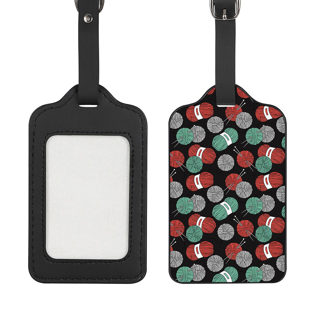 Crochet Yarn Pattern Print Luggage Tag