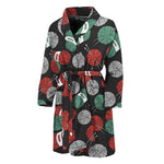 Crochet Yarn Pattern Print Men's Bathrobe