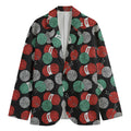 Crochet Yarn Pattern Print Men's Blazer