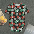 Crochet Yarn Pattern Print Men's Bodysuit