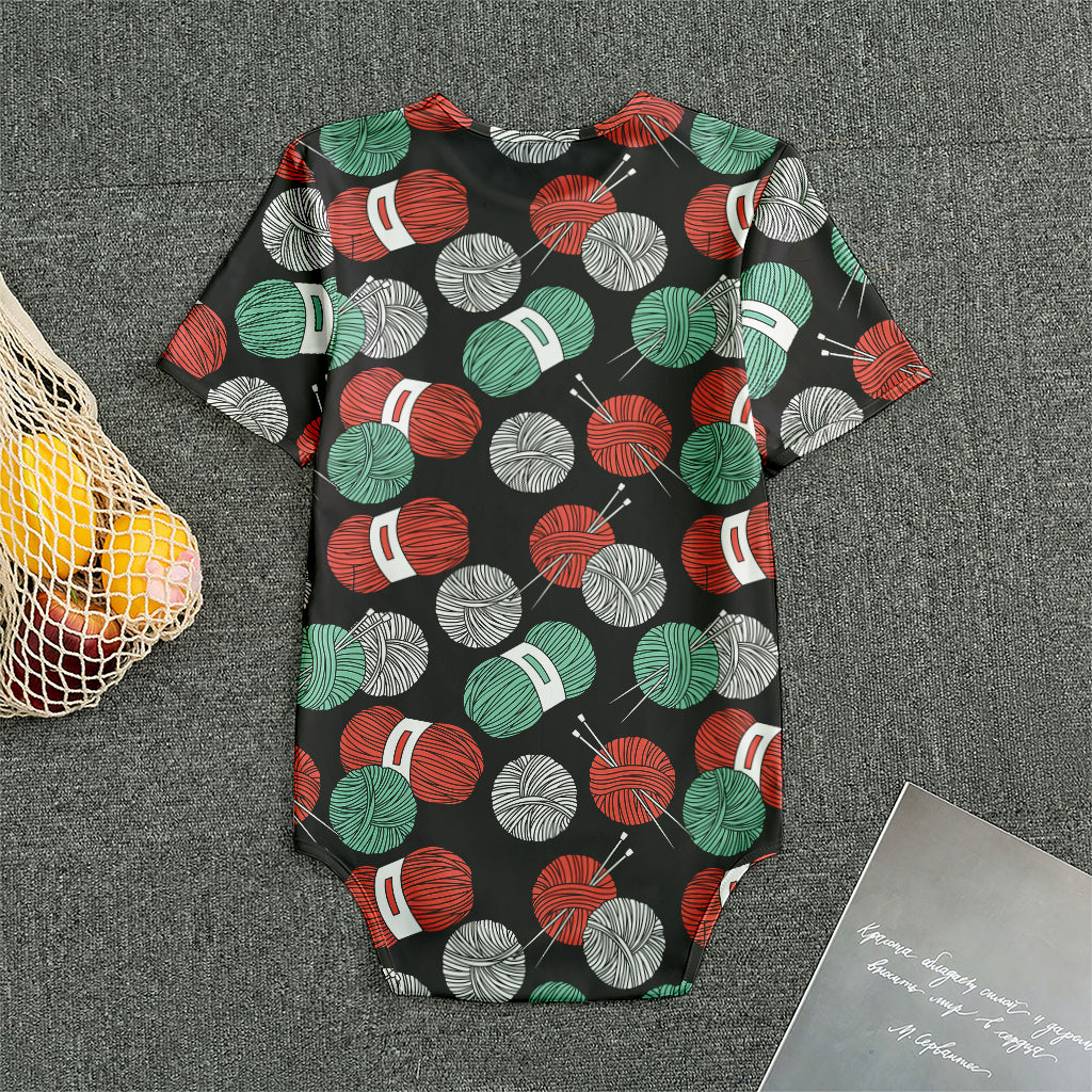Crochet Yarn Pattern Print Men's Bodysuit