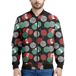 Crochet Yarn Pattern Print Men's Bomber Jacket