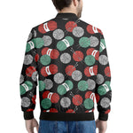 Crochet Yarn Pattern Print Men's Bomber Jacket