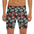 Crochet Yarn Pattern Print Men's Long Boxer Briefs
