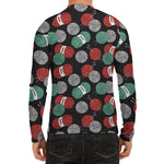 Crochet Yarn Pattern Print Men's Long Sleeve Rash Guard