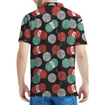 Crochet Yarn Pattern Print Men's Polo Shirt
