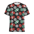 Crochet Yarn Pattern Print Men's Athletic T-Shirt