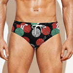 Crochet Yarn Pattern Print Men's Swim Briefs