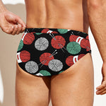 Crochet Yarn Pattern Print Men's Swim Briefs