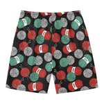 Crochet Yarn Pattern Print Men's Swim Trunks