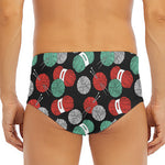 Crochet Yarn Pattern Print Men's Triangle Swim Briefs