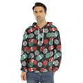 Crochet Yarn Pattern Print Men's Velvet Pullover Hoodie
