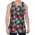 Crochet Yarn Pattern Print Men's Velvet Tank Top