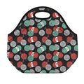 Crochet Yarn Pattern Print Neoprene Lunch Bag